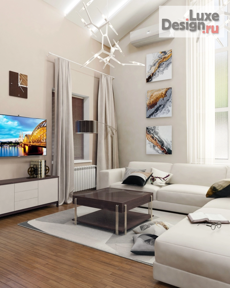 Дизайн интерьера загородного дома "Дизайн интерьера Саратов, Усть-Курдюм - дом 198м2" (фото 7)