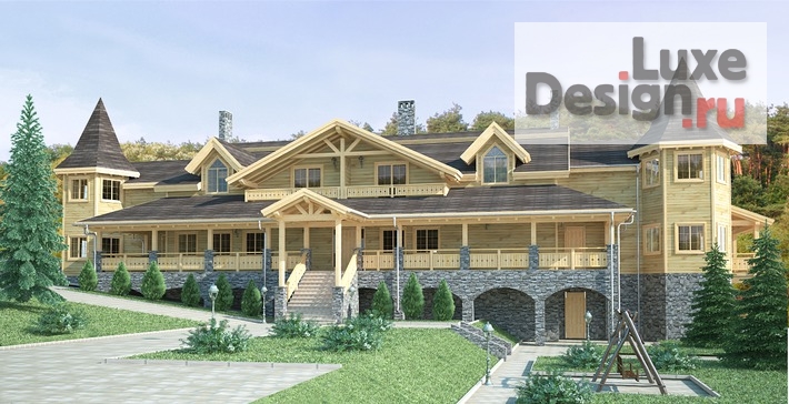 Дизайн интерьера коттеджа "Дизайн интерьера - визуализация - коттеджи" (фото 14)