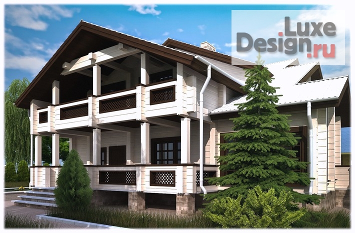 Дизайн интерьера коттеджа "Дизайн интерьера - визуализация - коттеджи" (фото 6)