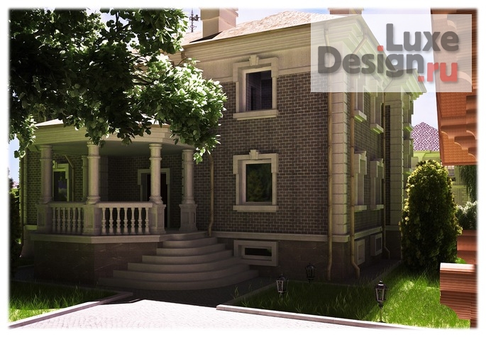 Дизайн интерьера коттеджа "Дизайн интерьера - визуализация - коттеджи" (фото 2)