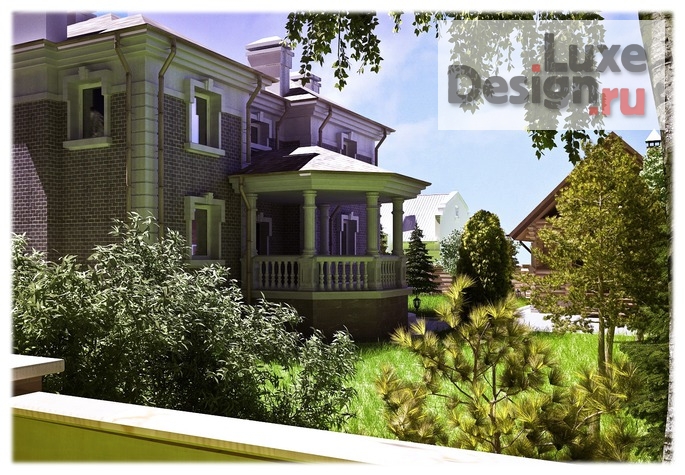 Дизайн интерьера коттеджа "Дизайн интерьера - визуализация - коттеджи" (фото 4)