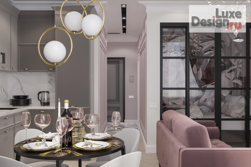 Дизайн интерьера апартаментов "Проект апартаментов для молодой творческой девушки  г. Москва" (фото 3)