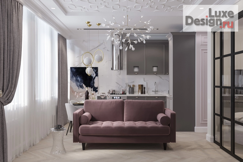 Дизайн интерьера апартаментов "Проект апартаментов для молодой творческой девушки  г. Москва" (фото 4)