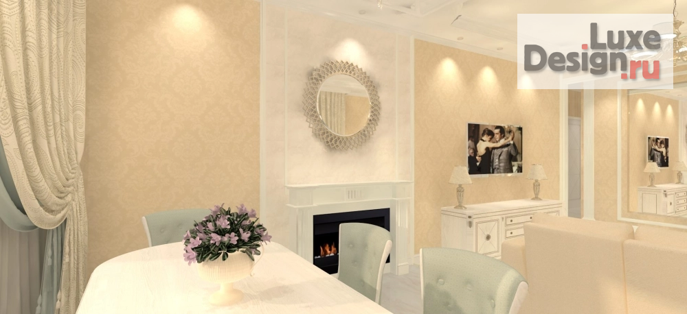 Дизайн интерьера трехкомнатной квартиры "ЖК Речной бриз " (фото 4)