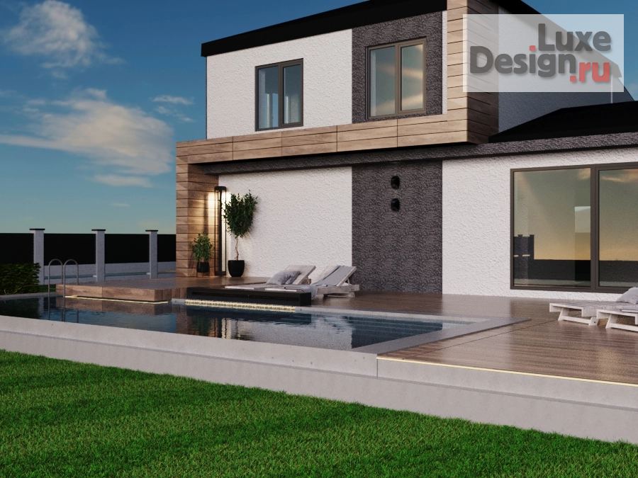 Частная архитектура "Редизайн фасада и придомового участка г.Саратов" (фото 1)