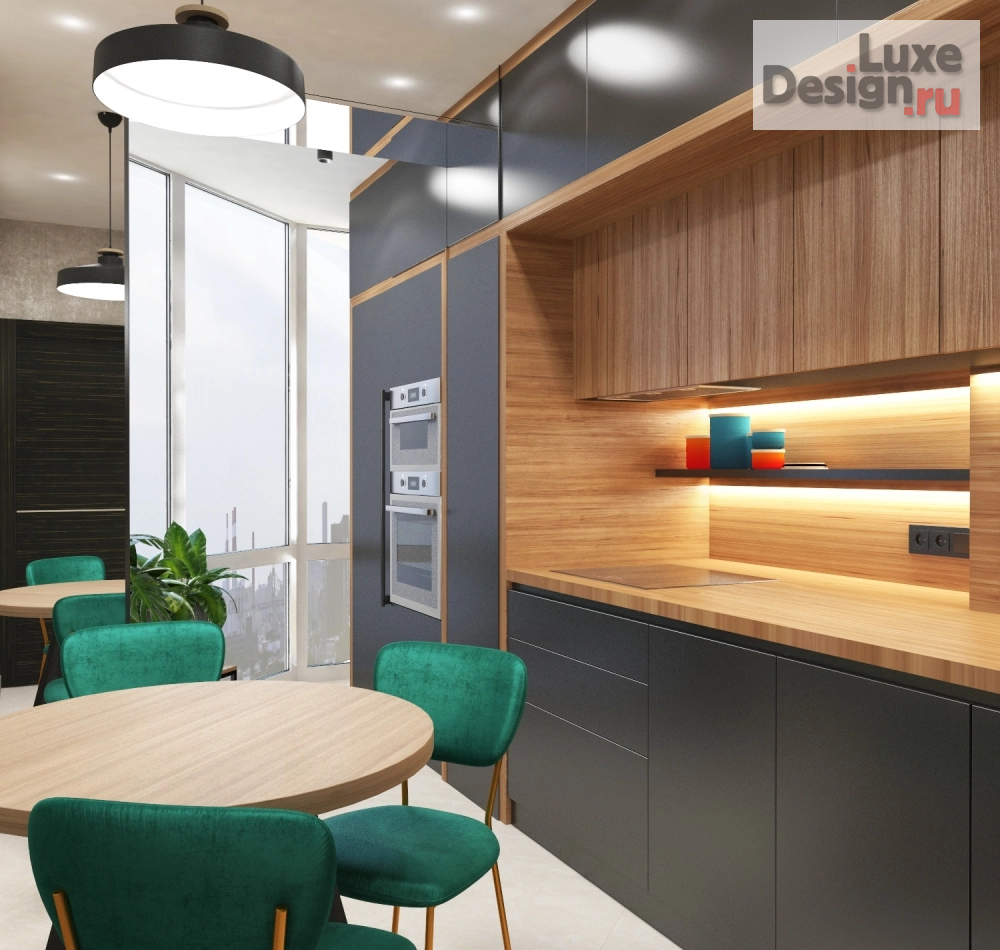 Дизайн интерьера трехкомнатной квартиры "Квартира на Политехнической" (фото 2)