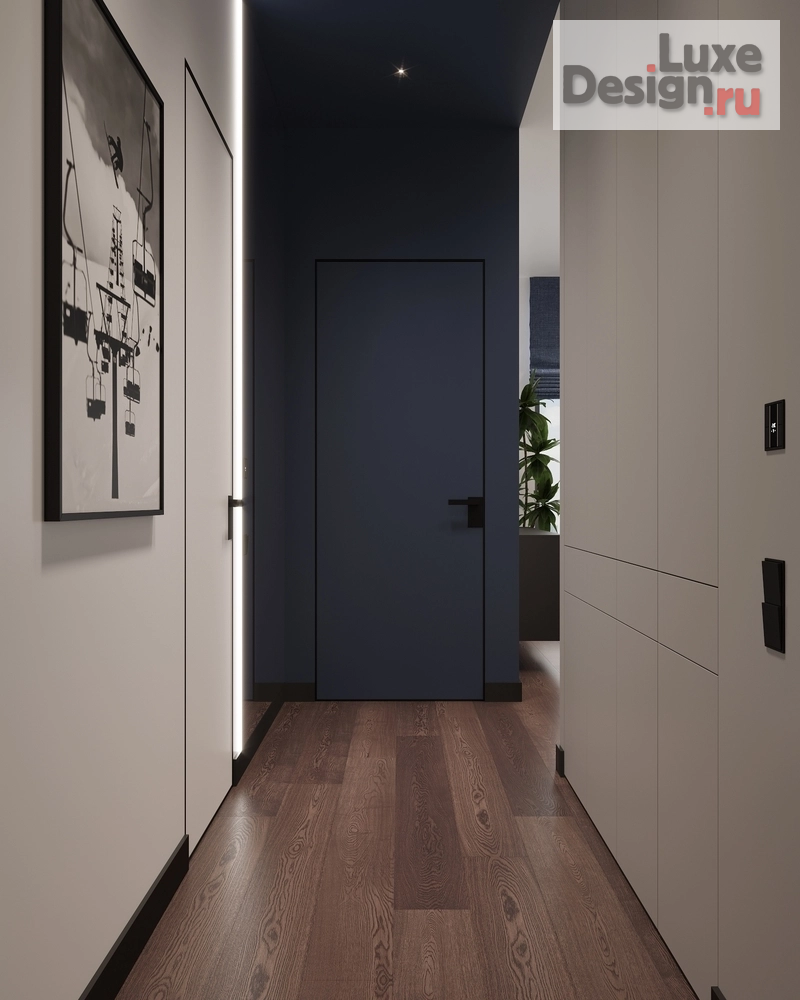 Дизайн интерьера двухкомнатной квартиры "Минималистичный дизайн г. Москва." (фото 12)