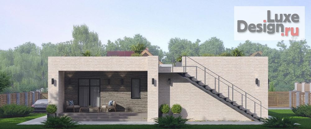 Частная архитектура "Архитектурный проект частного дома с террасой на крыше" (фото 6)