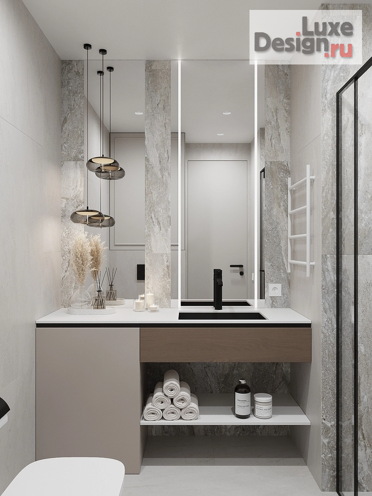 Дизайн интерьера двухкомнатной квартиры "Неоклассика без визуального шума" (фото 22)