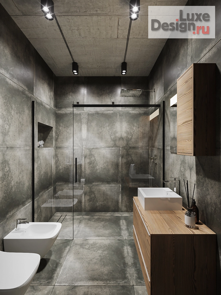 Дизайн интерьера квартиры студии "Лофт в темных тонах" (фото 11)