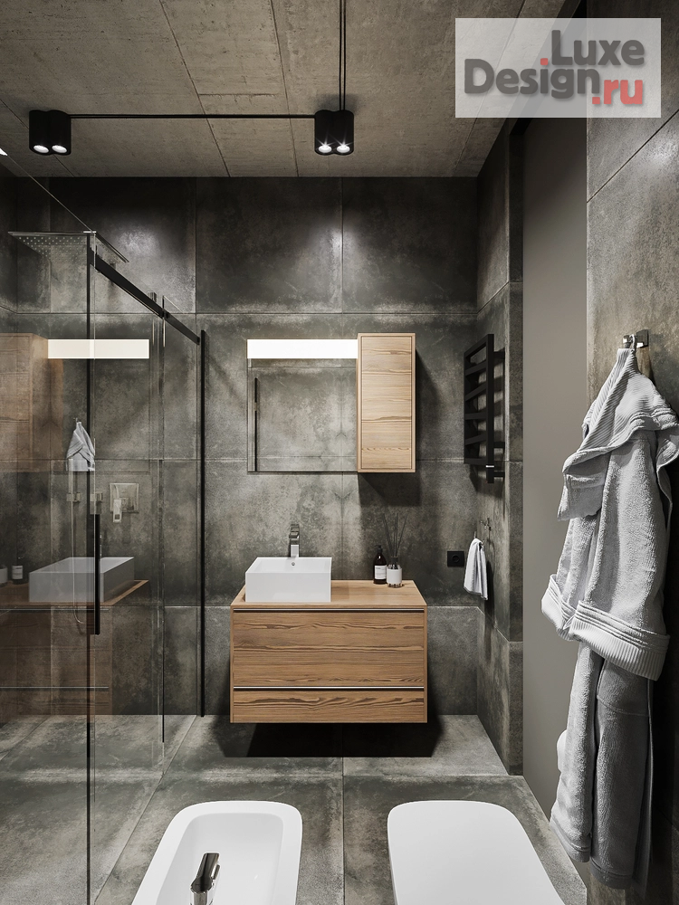 Дизайн интерьера квартиры студии "Лофт в темных тонах" (фото 12)