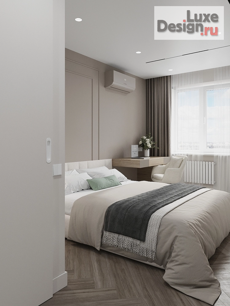 Дизайн интерьера двухкомнатной квартиры "Неоклассика без визуального шума" (фото 30)