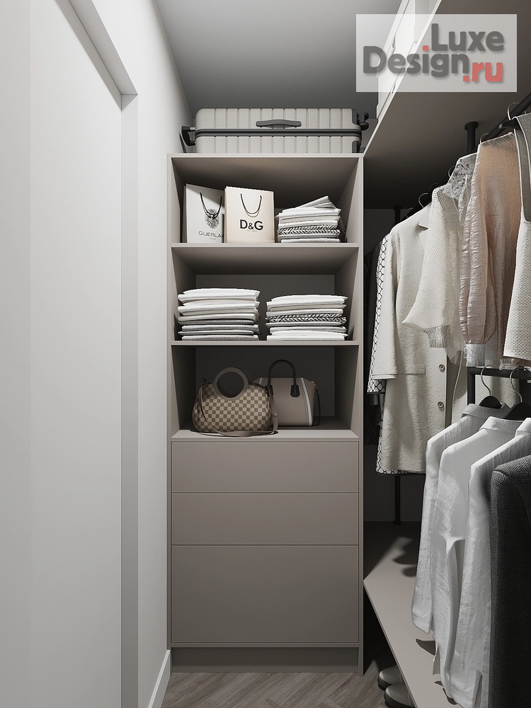 Дизайн интерьера двухкомнатной квартиры "Неоклассика без визуального шума" (фото 36)