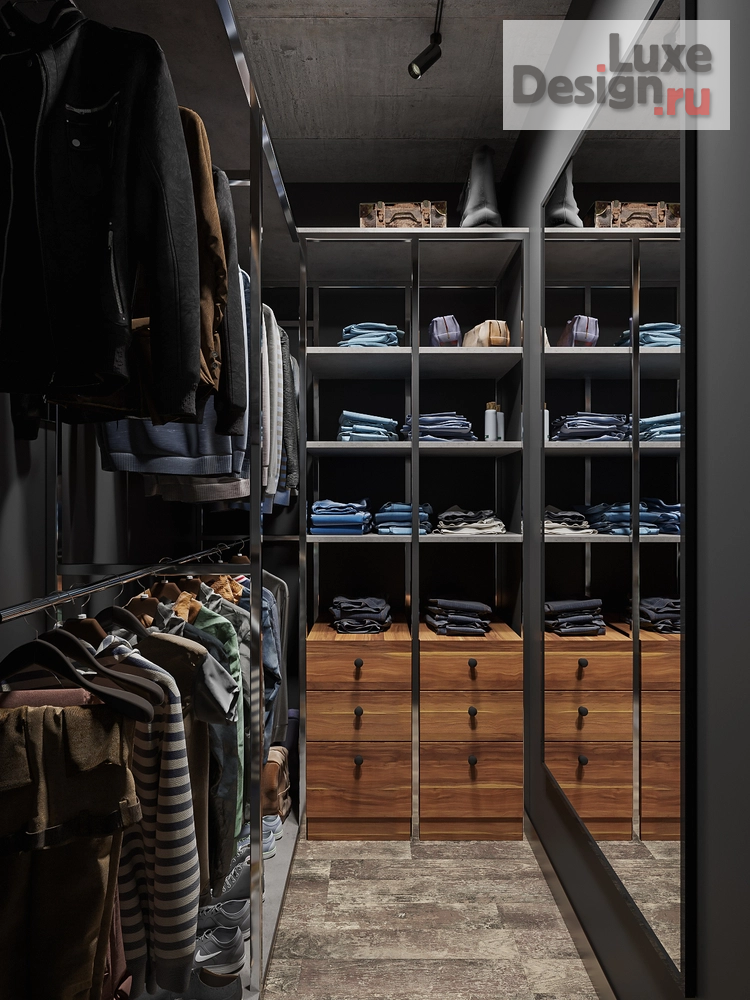 Дизайн интерьера квартиры студии "Лофт в темных тонах" (фото 22)