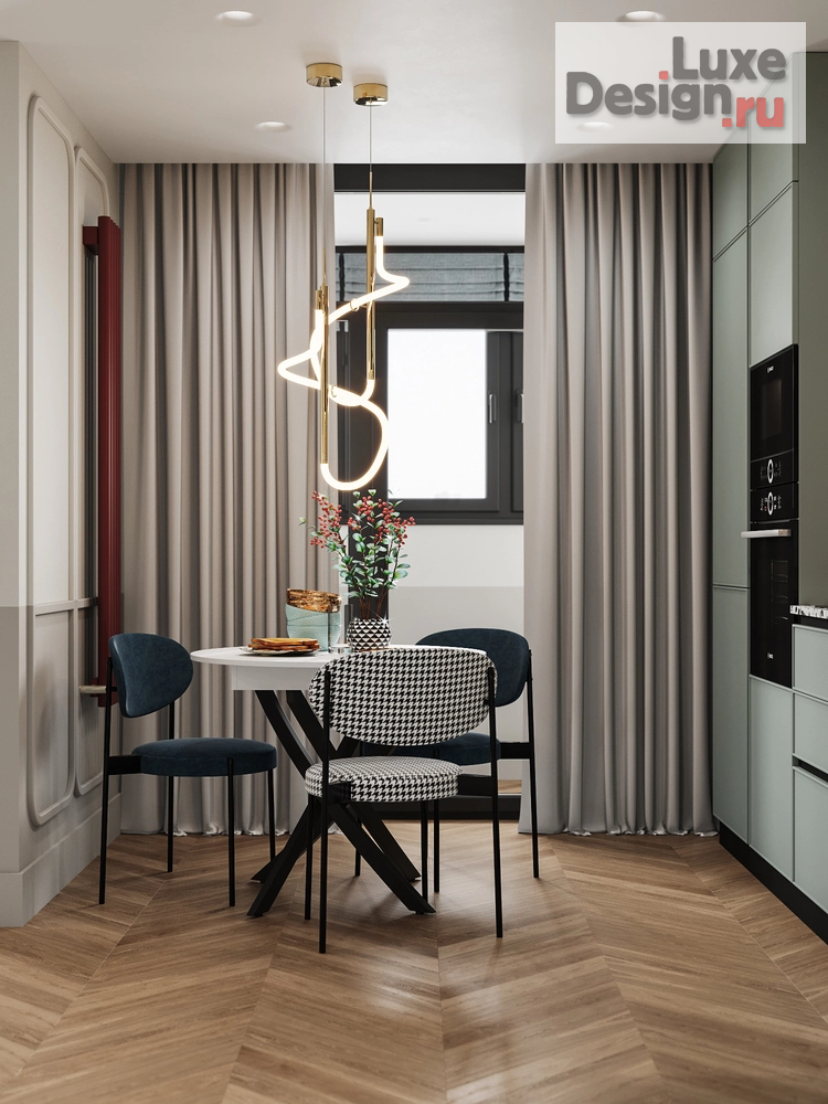 Дизайн интерьера двухкомнатной квартиры "ЖК Перекресток" (фото 2)