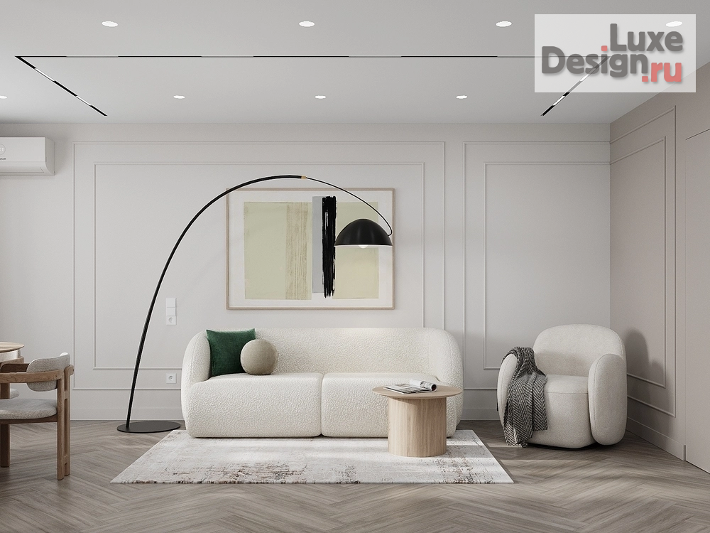 Дизайн интерьера двухкомнатной квартиры "Неоклассика без визуального шума" (фото 16)