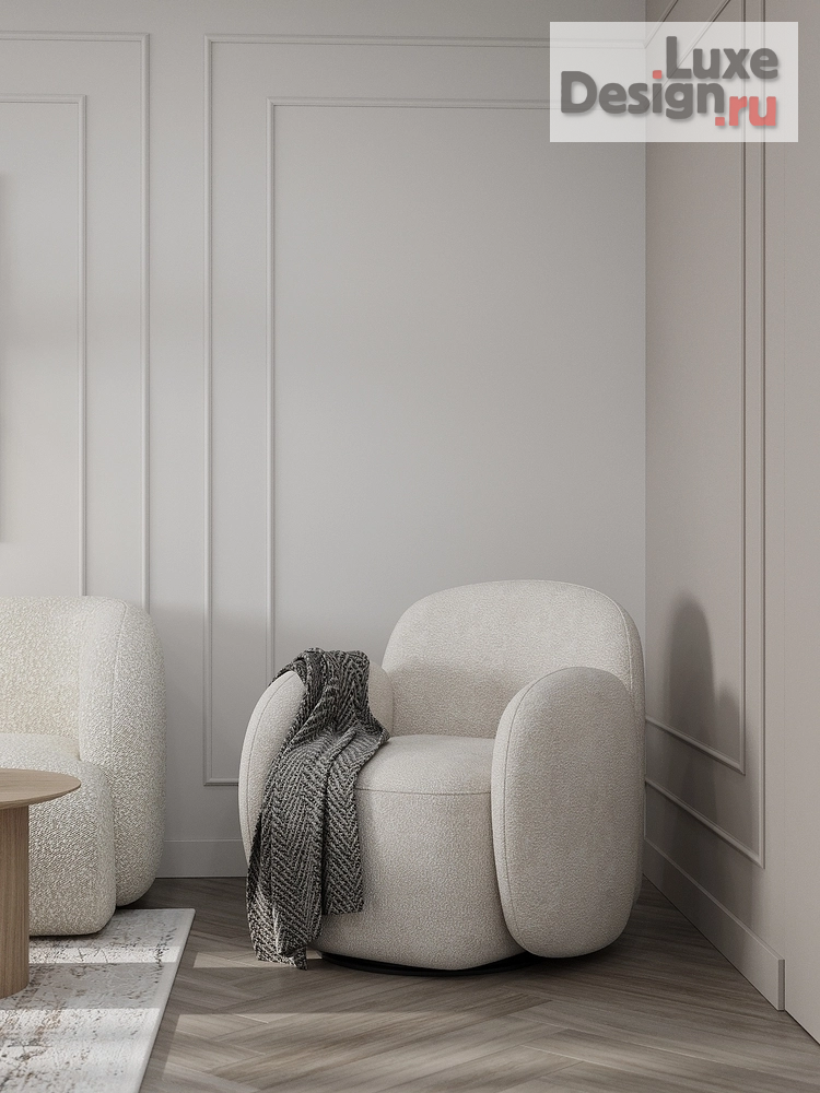 Дизайн интерьера двухкомнатной квартиры "Неоклассика без визуального шума" (фото 9)