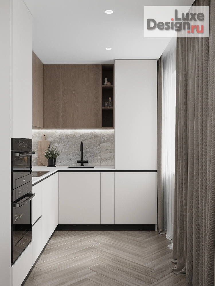 Дизайн интерьера двухкомнатной квартиры "Неоклассика без визуального шума" (фото 10)