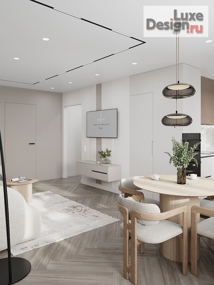 Дизайн интерьера двухкомнатной квартиры "Неоклассика без визуального шума" (фото 15)