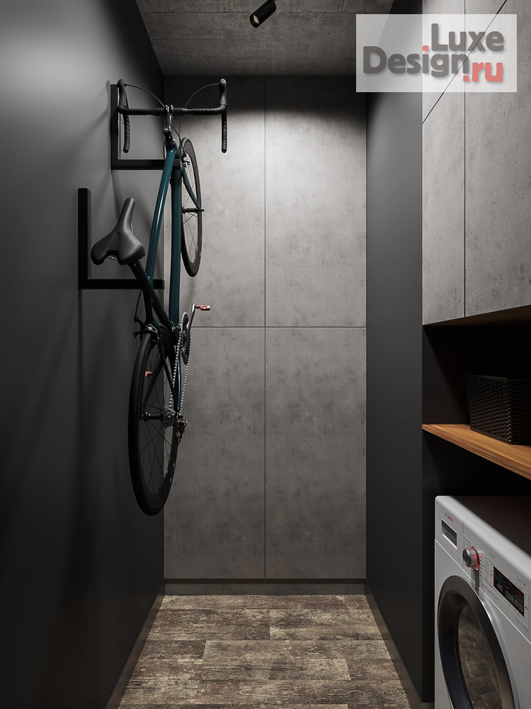 Дизайн интерьера квартиры студии "Лофт в темных тонах" (фото 28)