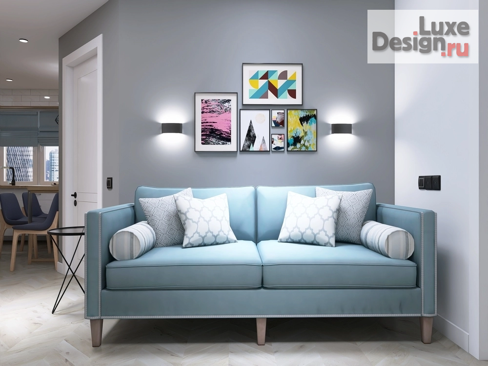 Дизайн интерьера двухкомнатной квартиры "Сканди" (фото 4)