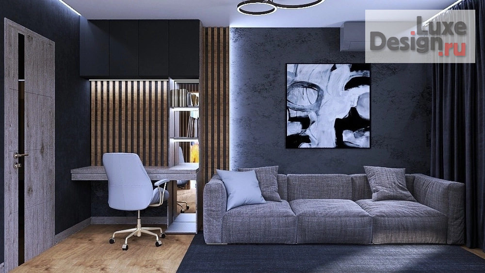 Дизайн интерьера двухкомнатной квартиры "Лофт" (фото 1)