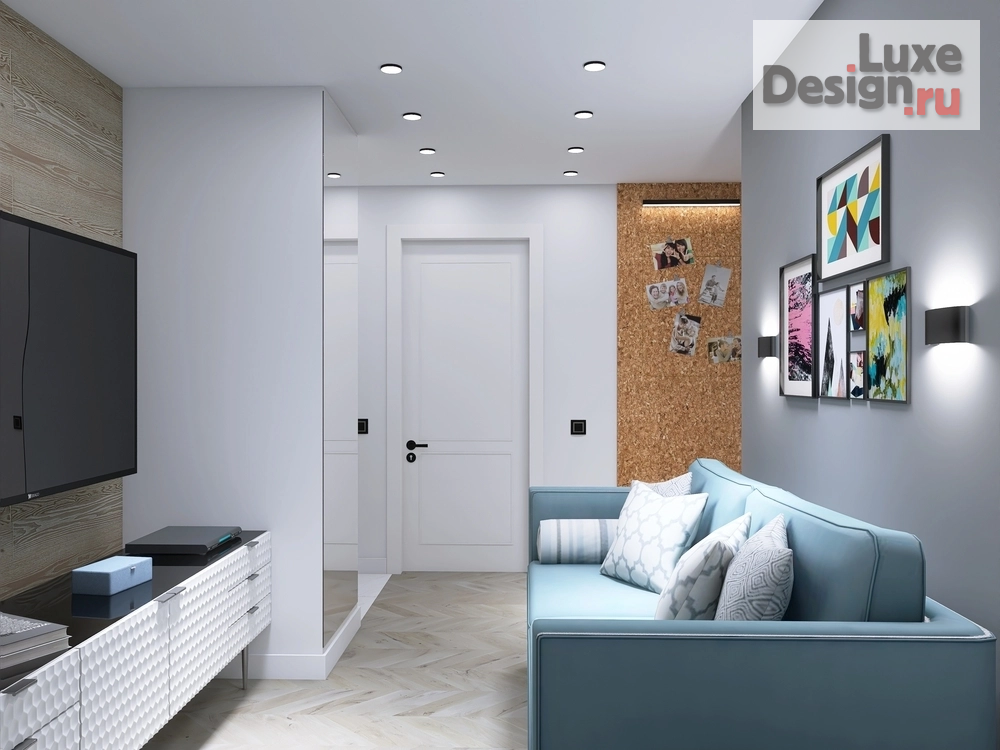 Дизайн интерьера двухкомнатной квартиры "Сканди" (фото 6)