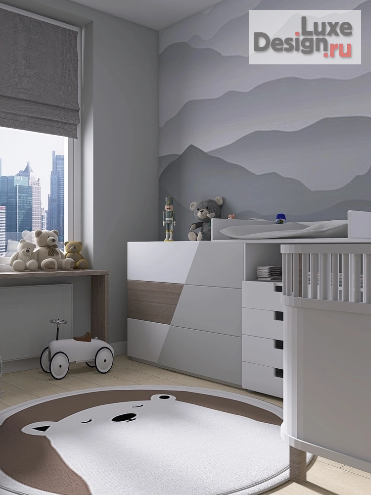 Дизайн интерьера детской "Г. МОСКВА 9 КВ.М. ДЕСТКАЯ КОМНАТА МАЛЬЧИКА" (фото 1)