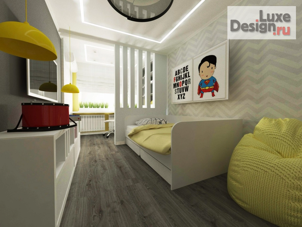 Дизайн интерьера комнаты "Проект детской комнаты" (фото 2)