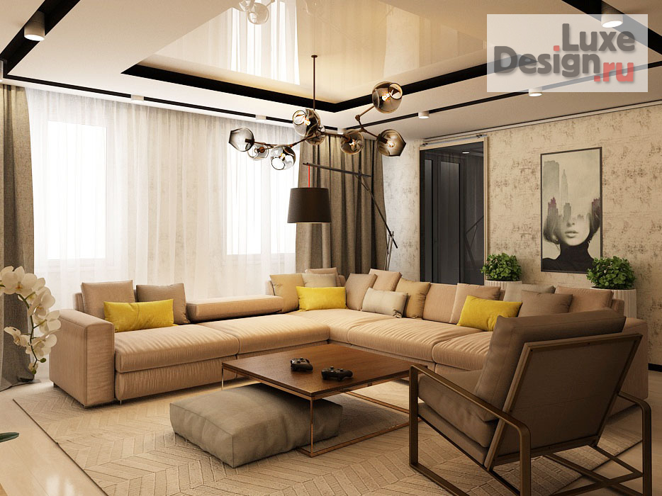 Дизайн интерьера четырехкомнатной квартиры "Дизайн 4-комнатной квартиры " (фото 2)