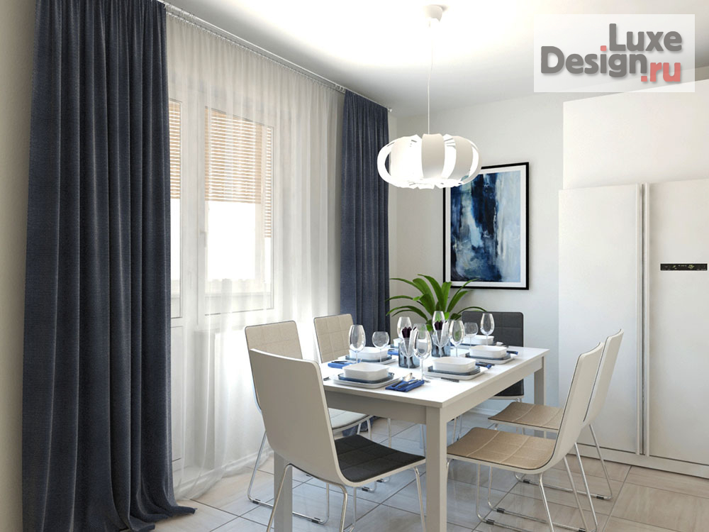 Дизайн интерьера двухкомнатной квартиры "2х комнатная квартира ЖК Атлант" (фото 2)