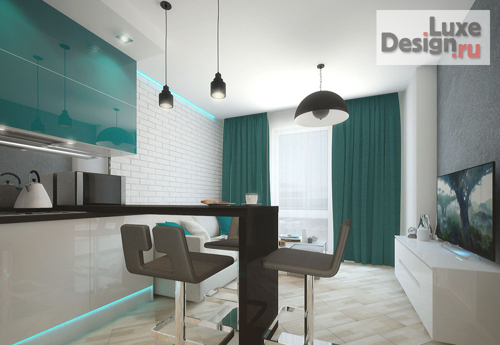 Дизайн интерьера двухкомнатной квартиры "Дизайн 2х к кв в ЖК Эгоист" (фото 3)