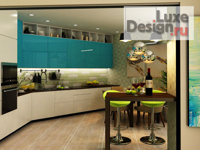 Дизайн интерьера коттеджа "Дизайн 3 комнатной квартиры в ЖК Лазурный" (фото 3)