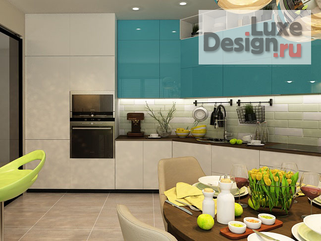 Дизайн интерьера коттеджа "Дизайн 3 комнатной квартиры в ЖК Лазурный" (фото 4)