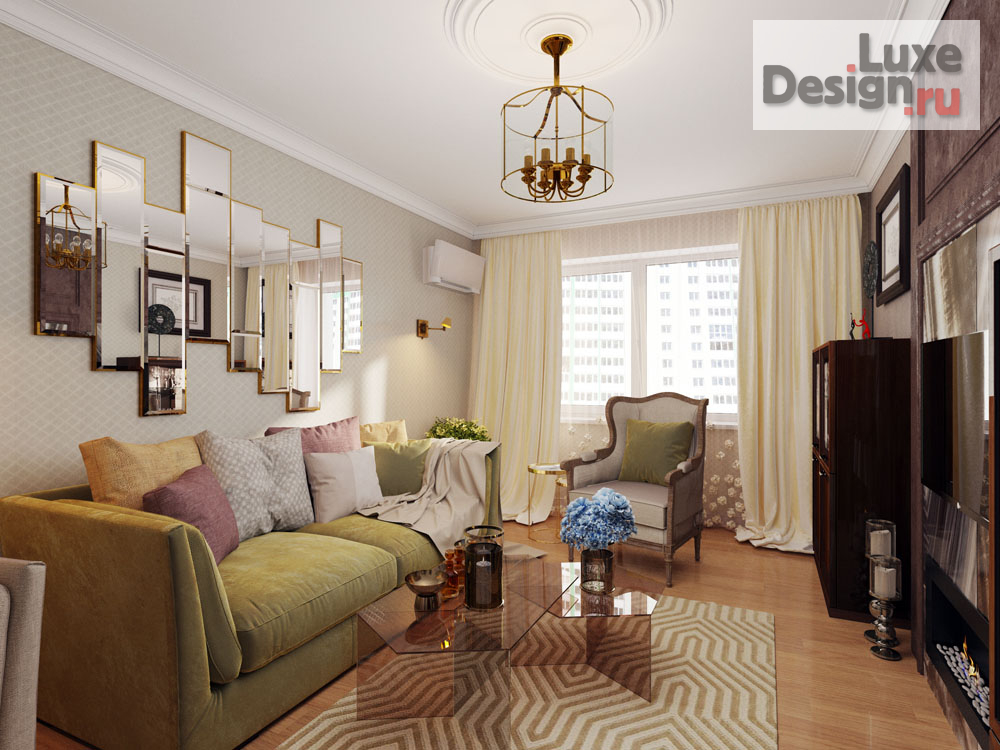 Дизайн интерьера трехкомнатной квартиры "Дизайн 3х комнатной квартиры в ЖК Изумрудный" (фото 7)