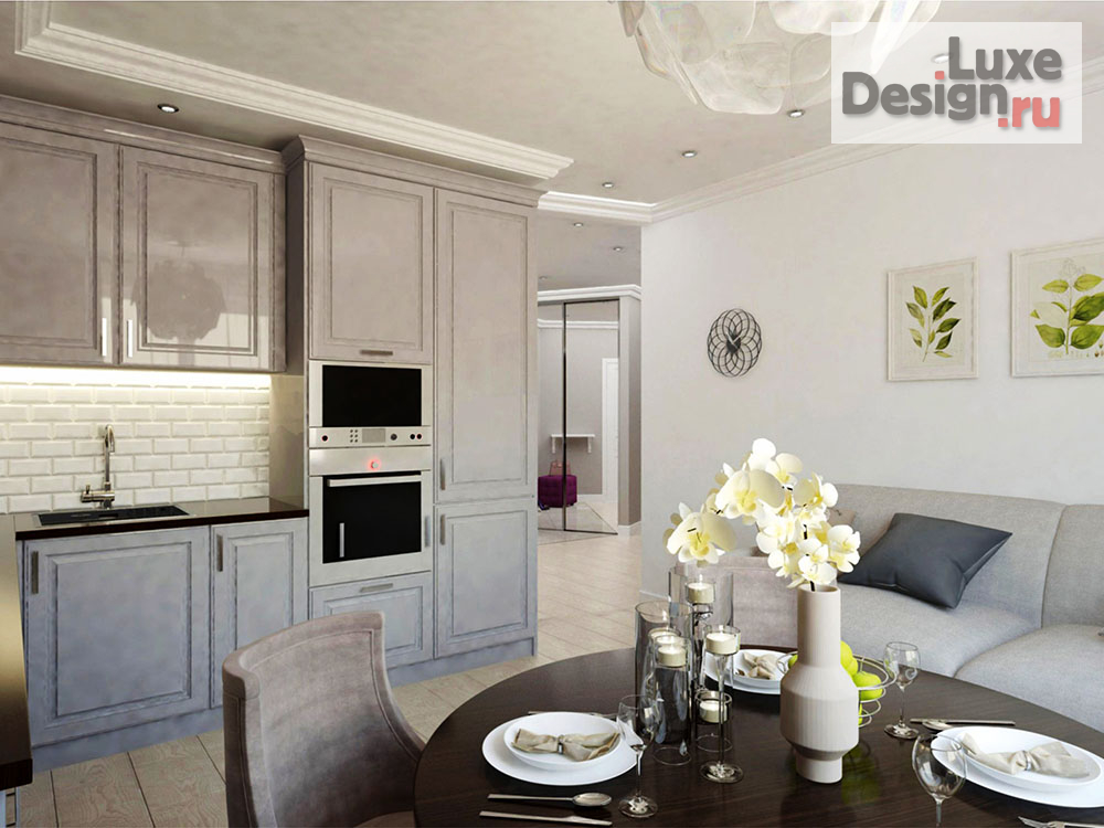 Дизайн интерьера двухкомнатной квартиры "Дизайн 2х к квартиры в ЖК Эгоист" (фото 7)