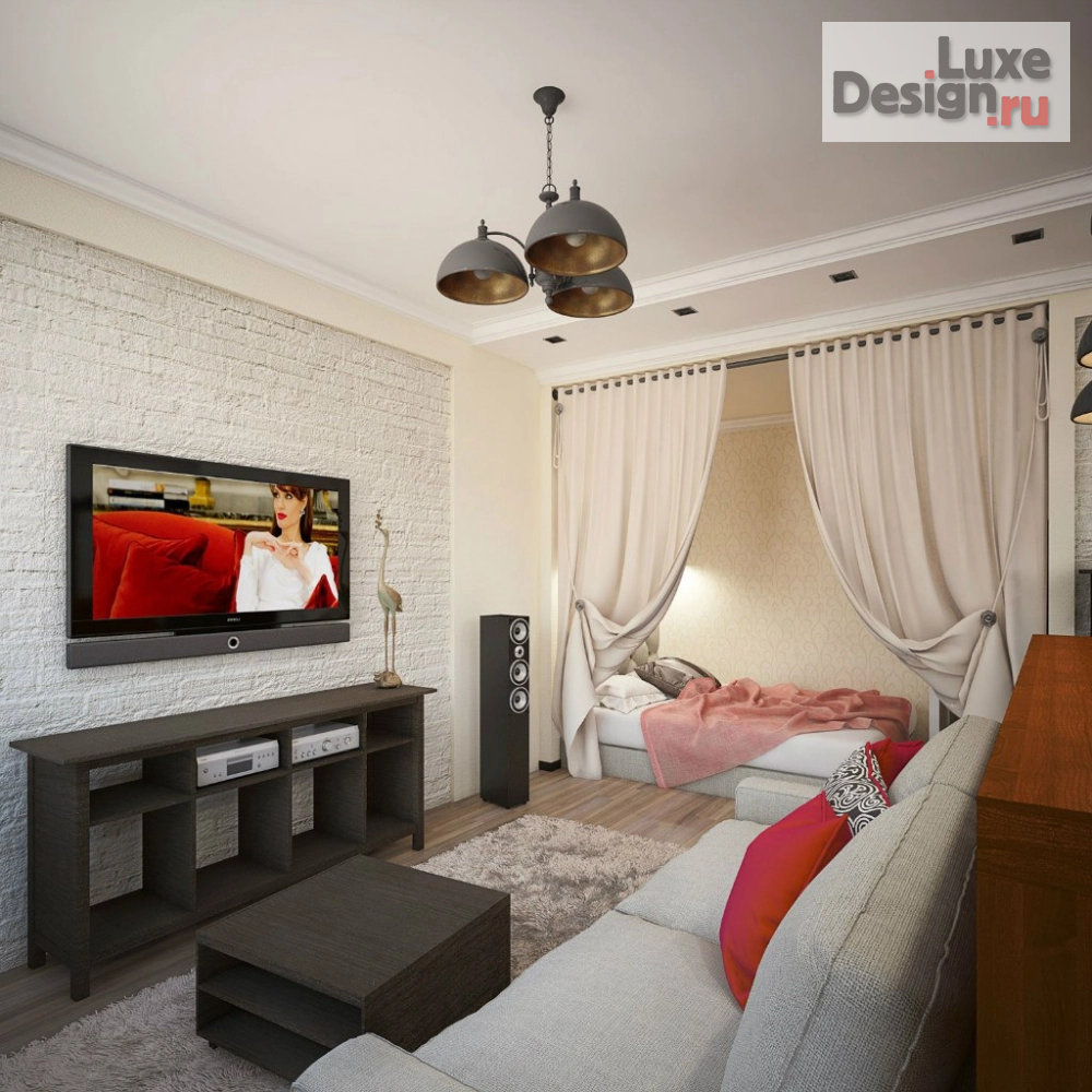 Дизайн интерьера однокомнатной квартиры "Проект квартиры "Скандинавия"" (фото 2)