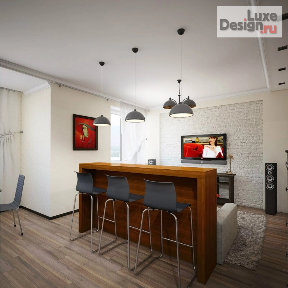 Дизайн интерьера однокомнатной квартиры "Проект квартиры "Скандинавия"" (фото 3)