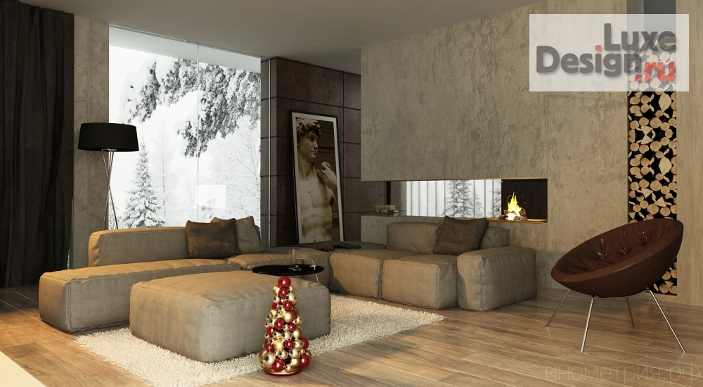 Дизайн интерьера коттеджа "Проект дома в стиле лофт" (фото 1)